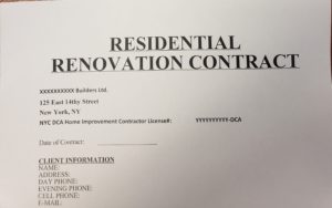 Renovation Contracts, Home Improvement Contracts & Construction Contracts